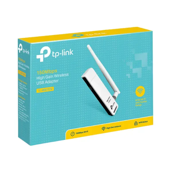 TP- Link TL-WN722N High Gain Wireless USB Adapter, 150Mbps