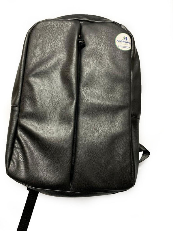 leather backpack for laptop (Black)