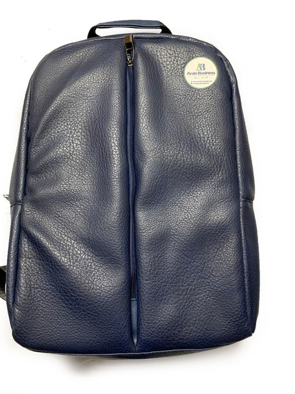 Leather Backpack bag color Blue