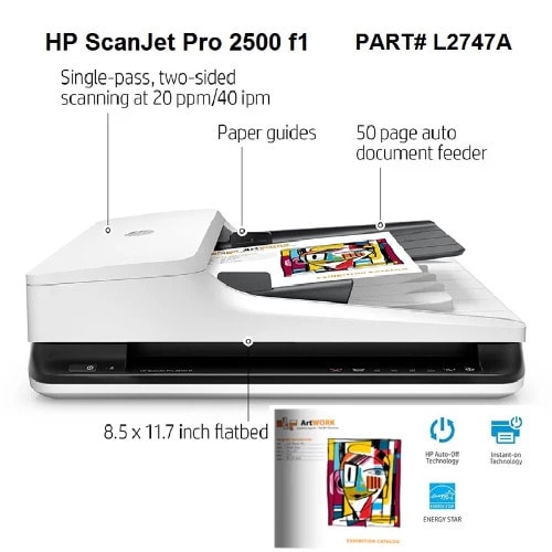 HP ScanJet Pro 2500 f1 Flatbed Scanner