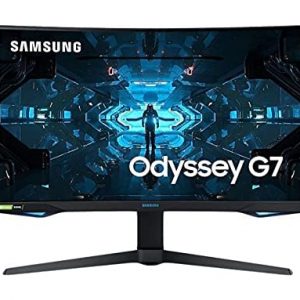 27" Odyssey QLED Curved Gaming Monitor&nbsp; Samsung&nbsp;Odyssey&nbsp;G7 1000R&nbsp;Curved Gaming Monitor&nbsp;with&nbsp;QLED, HDR600, WQHD, 240 Hz refresh rate, 1 ms response time, and is G-Sync compatible.LC27G75TQSMXZN