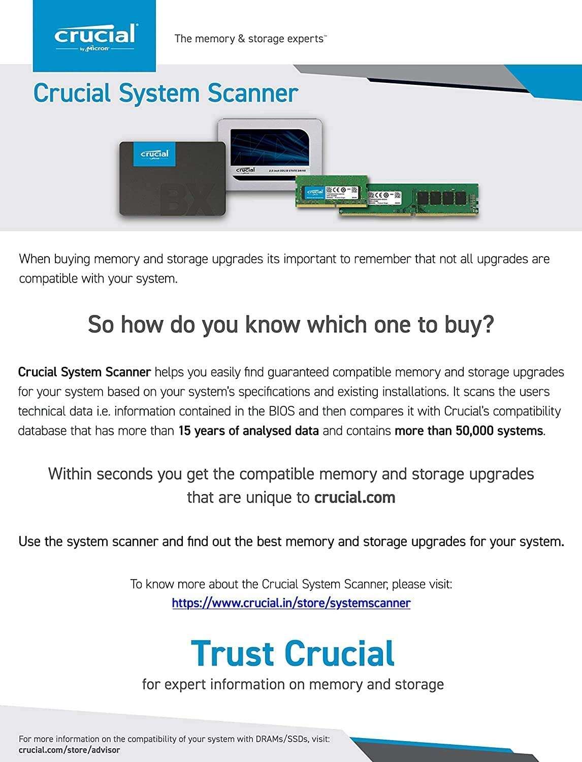 Crucial RAM CB8GU2666 8GB DDR4 2666 MHz DESKTOP Memory