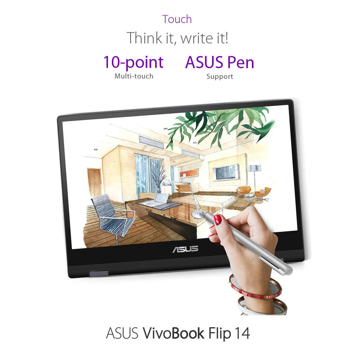 Asus Vivobook Flip 14 TP412FA-8G003T 14 Inch Full HD Intel Core I3-10110U 8GB DDR4 256GB PCIe SSD Intel UHD Graphics Win.10 Star Grey
