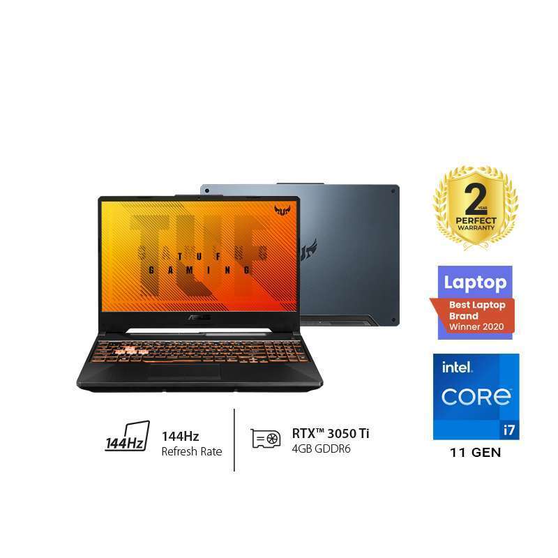 Asus TUF Gaming F17 FX706HEB-HX152T Gaming Laptop 17.3-inch FHD 144Hz Intel Core i7-11800H 16GB DDR4 512GB PCIe SSD RTX 3050 Ti 4GB DDR6 win10 Eclipse Gray