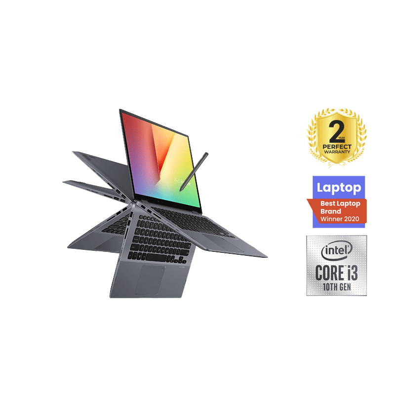 Asus Vivobook Flip 14 TP412FA-8G003T 14 Inch Full HD Intel Core I3-10110U 8GB DDR4 256GB PCIe SSD Intel UHD Graphics Win.10 Star Grey