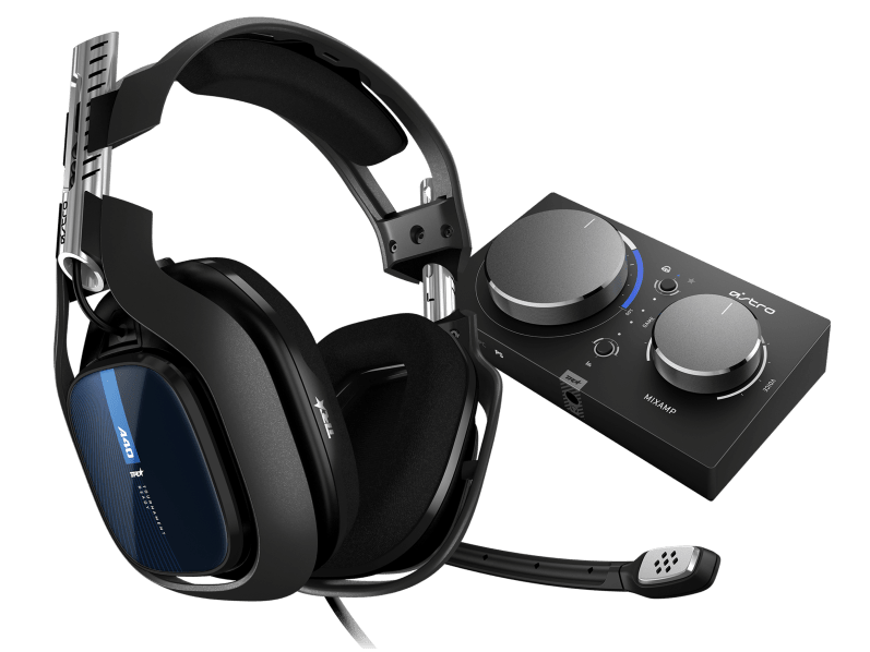 ASTRO Gaming A40 TR Gaming Headset w MixAmp Pro TR Gen 4 - Astro Audio V2 - Dolby Audio 7.1 Surround Sound - Swappable Mic - Game/Voice Balance Control for PS5, PS4, PC, Mac