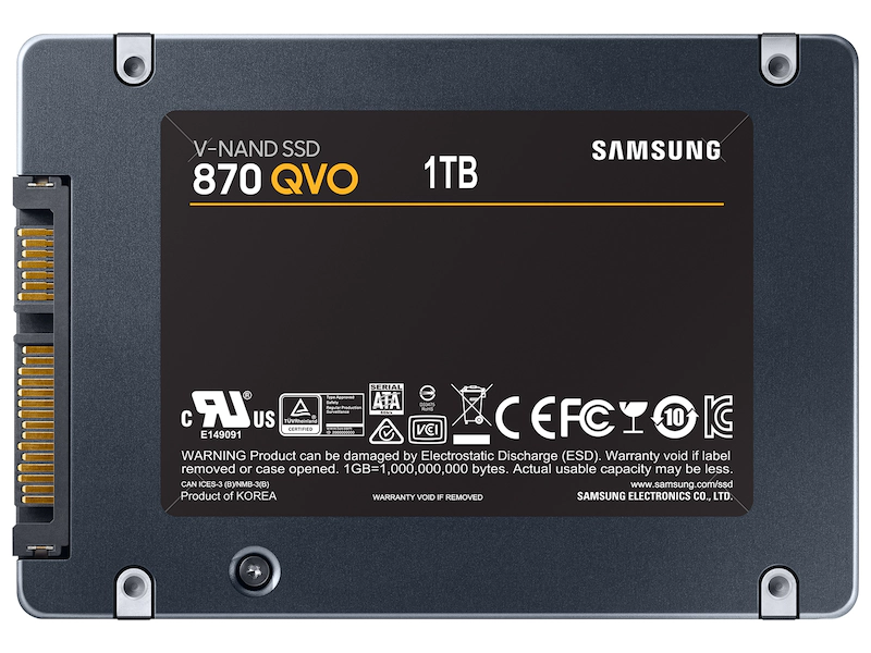 Samsung 870 QVO 1 TB SATA 2.5 Inch Internal Solid State Drive (SSD) (MZ-77Q1T0)