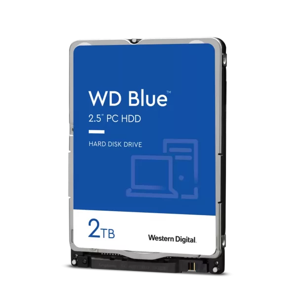 Western Digital 2TB WD Blue laptop Hard Drive HDD - 5400 RPM, SATA 6 Gb/s, 128 MB Cache, 2.5" - WD20SPZX