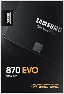Samsung 870 EVO 500GB SATA 2.5" Internal Solid State Drive (SSD) (MZ-77E500)