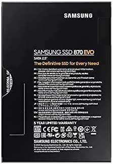 Samsung 870 EVO 500GB SATA 2.5" Internal Solid State Drive (SSD) (MZ-77E500)