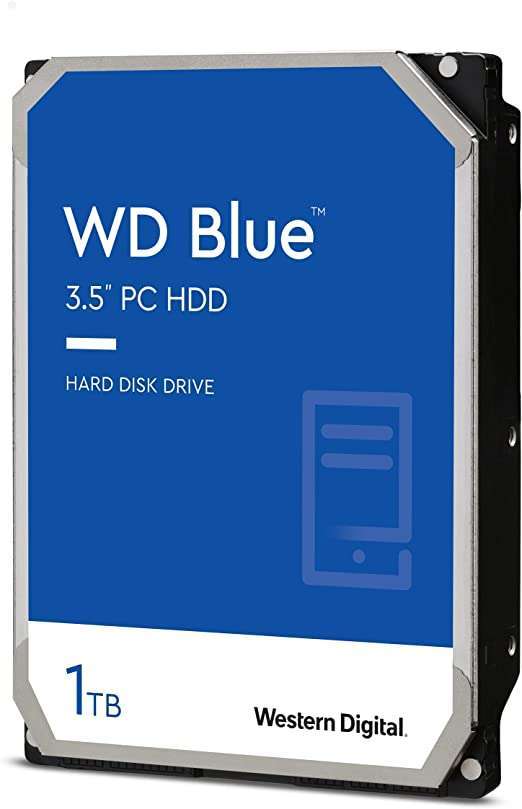 Western Digital 1TB WD Blue PC Hard Drive HDD - 7200 RPM, SATA 6 Gb/s, 64 MB Cache, 3.5" - WD10EZEX