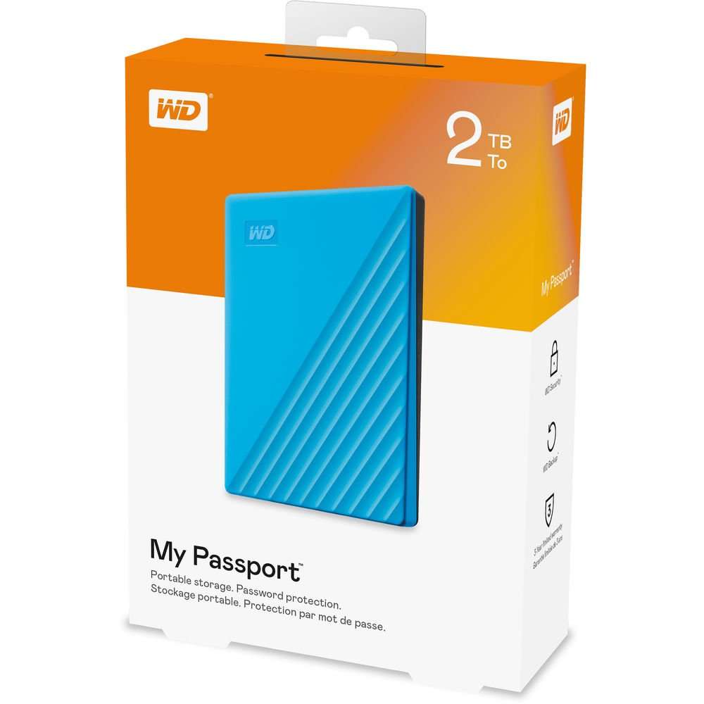HDD Western Digital My Passport - 2TB- Blue