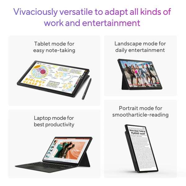 ASUS Vivobook 13 Slate Oled T3300KA-OLED001W Intel Pentium N6000, 8GB Ram, 256GB SSD, Intel UHD, 13.3 inch FHD, Win11