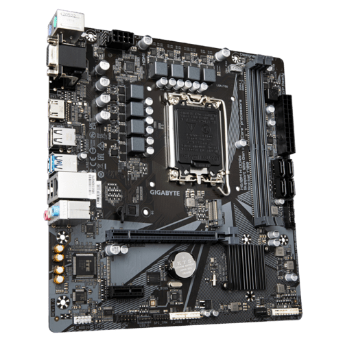GIGABYTE Intel H610 Motherboard with 6 1 1 Hybrid Phases Digital VRM Design PCIe 4.0 Design Gen3 x4 M.2 GIGABYTE Intel GbE with cFosSpeed Anti-Sulfur Resistor Smart Fan 6