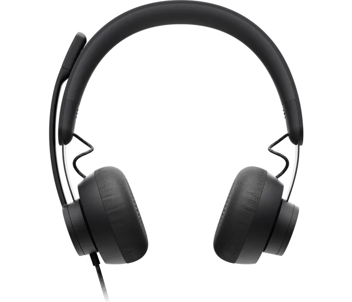 Logitech Zone Wired Noise Cancelling Headset, Certified for Microsoft Teams with advanced noise-canceling mic technology for open office environments, USB-C with USB-A adapter, Graphite