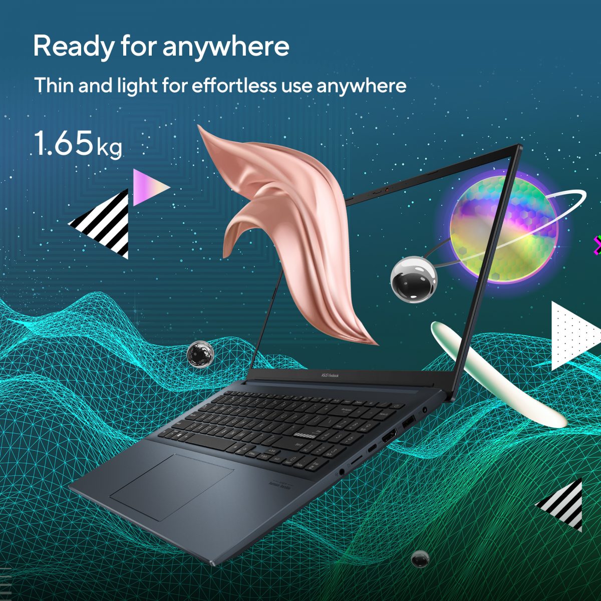 Asus Vivobook Pro 15 K3500PC-OLED007W Intel Core I7-11370H 1TB SSD 16GB Ram Nvidia GeForce RTX 3050 4GB 15.6" Inch OLED FHD Windows 11- Comet Grey