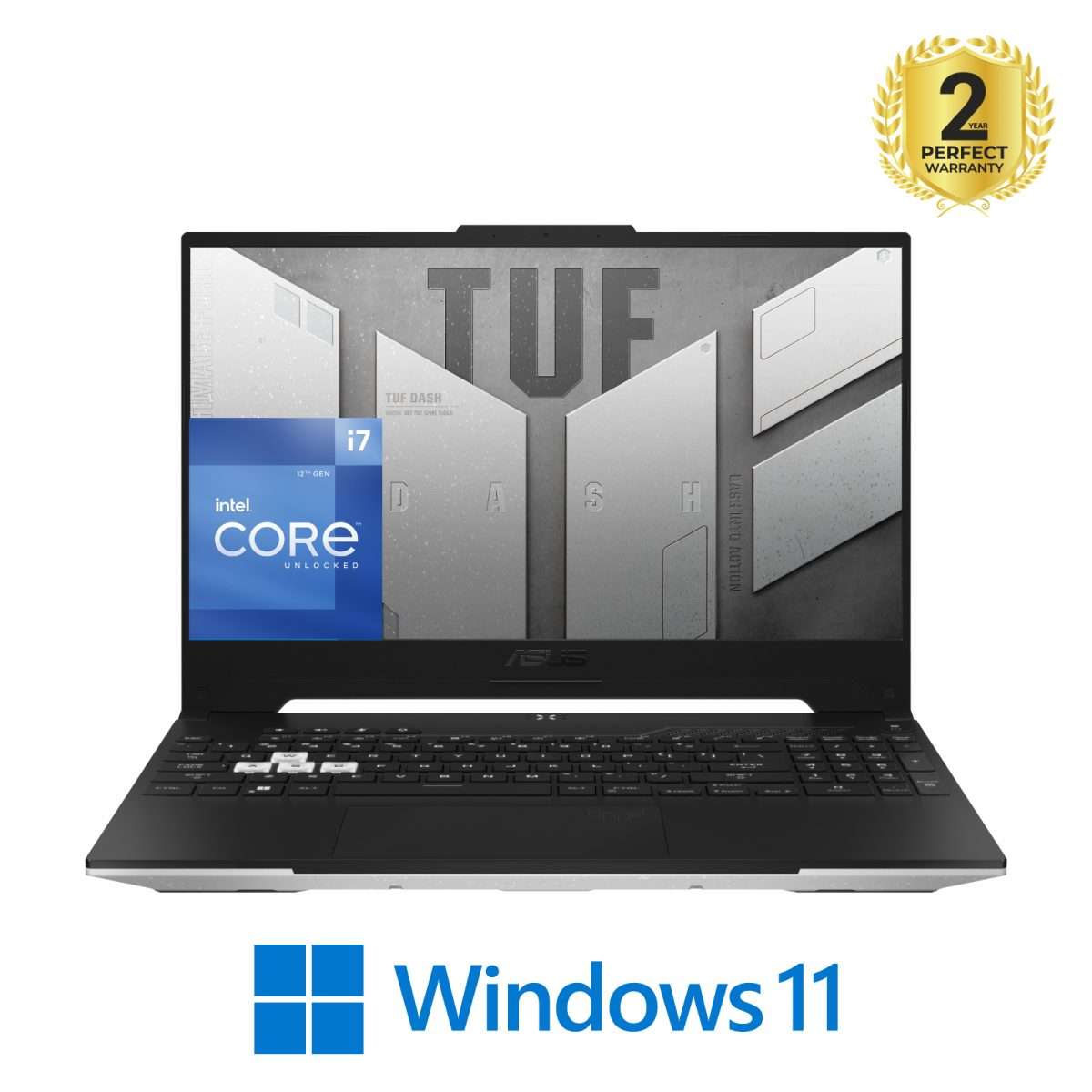 ASUS TUF Dash F15 Gaming FX517ZE-HN040W, Core i7-12650H, 16GB Ram, 512GB SSD, Nvidia GeForce RTX™ 3050 Ti 4GB GDDR6, 15.6 Inch-Moonlight White