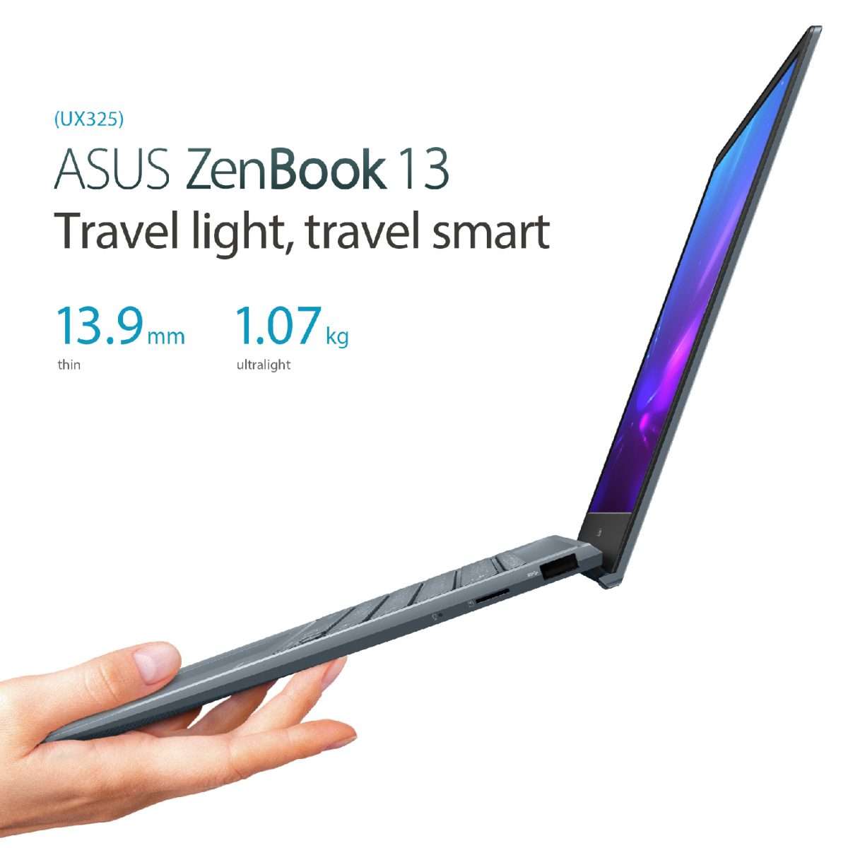Asus Zenbook 13 Oled UX325EA-OLED005W (Pine Grey), Slim Laptop, I5-1135G7 8GB 512GB Pcie G3 Ssd, Win11 Home, 13.3 Inch Fhd 1920X1080 16:9 Oled, Hd Webcam, Backlit-Eng-Arb-KB