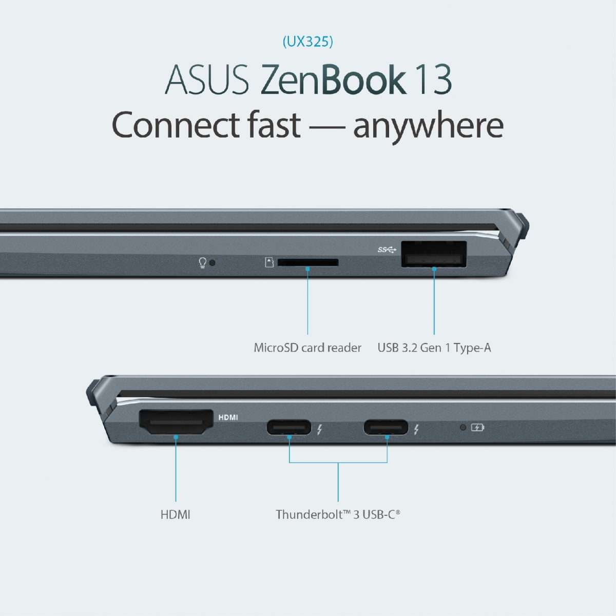 Asus Zenbook 13 Oled UX325EA-OLED005W (Pine Grey), Slim Laptop, I5-1135G7 8GB 512GB Pcie G3 Ssd, Win11 Home, 13.3 Inch Fhd 1920X1080 16:9 Oled, Hd Webcam, Backlit-Eng-Arb-KB