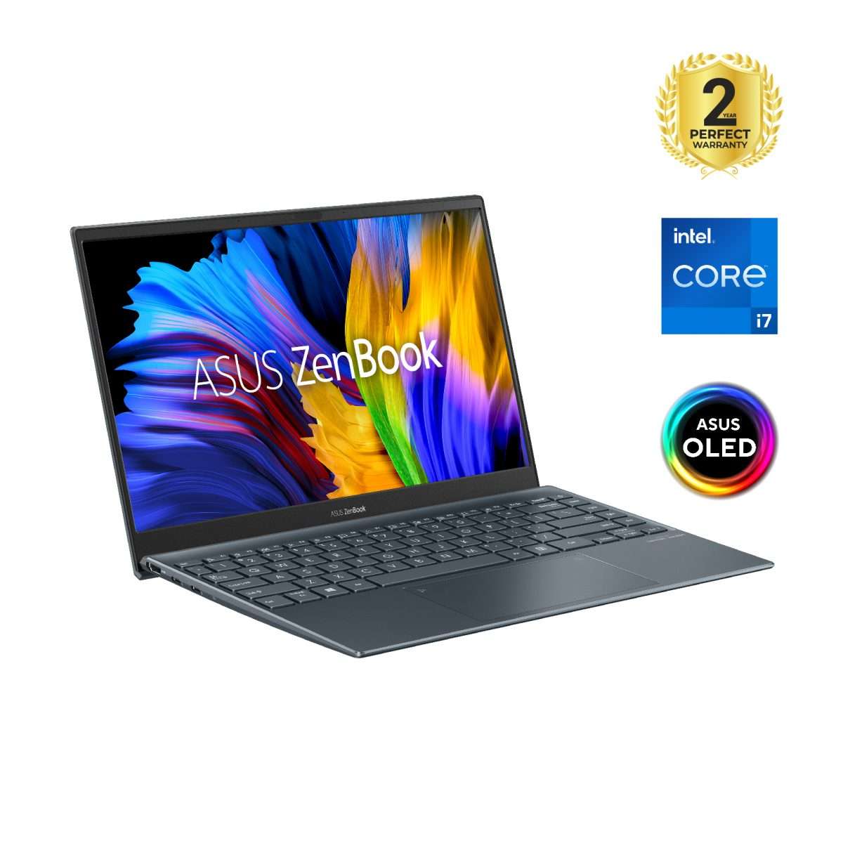 Asus Zenbook 13 OLED UX325EA-OLED007W Laptop, 13.3-inch OLED FHD (1080 × 1920), Intel Ci7-1165G7, 16GB LPDDR4X, 1TB PCIe SSD, Intel Iris Xe Graphics, Windows 11 Home, 90NB0SL1-M00C20, Pine Grey