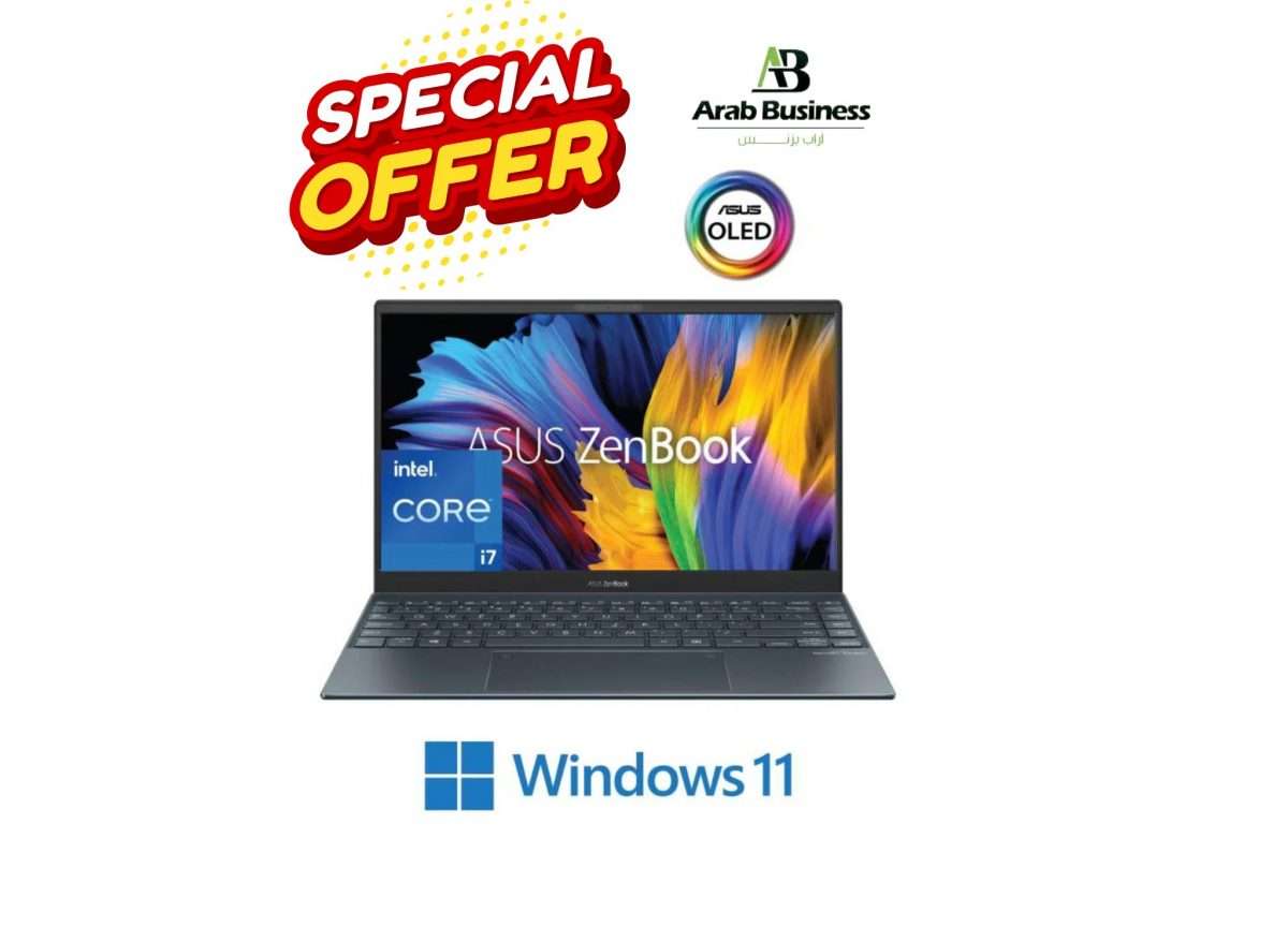 Asus Zenbook 13 OLED UX325EA-OLED007W Laptop, 13.3-inch OLED FHD (1080 × 1920), Intel Ci7-1165G7, 16GB LPDDR4X, 1TB PCIe SSD, Intel Iris Xe Graphics, Windows 11 Home, 90NB0SL1-M00C20, Pine Grey