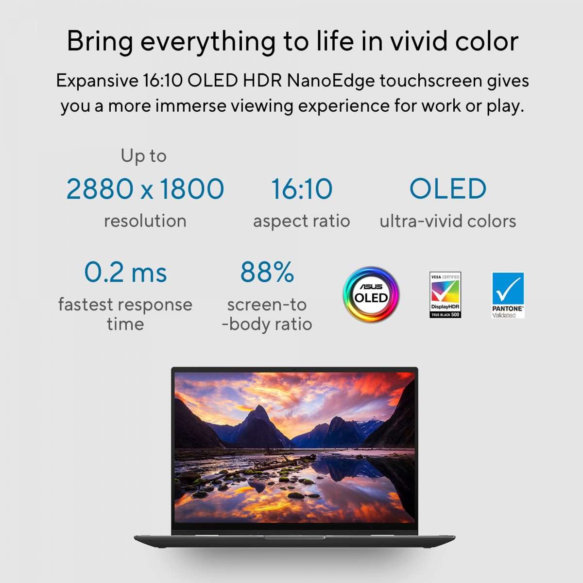 ASUS Zenbook 14 Flip OLED UN5401QA-OLED007W 14 inch- AMD Ryzen 7 5800H- 16GB -1T SSD -Win 11 Home-Jade Black
