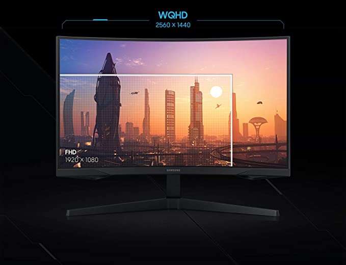 SAMSUNG ODYSSEY G5 LC27G55TQBMXEG 27 INCH 144HZ 1MS 2K VA CURVED GAMING Monitor