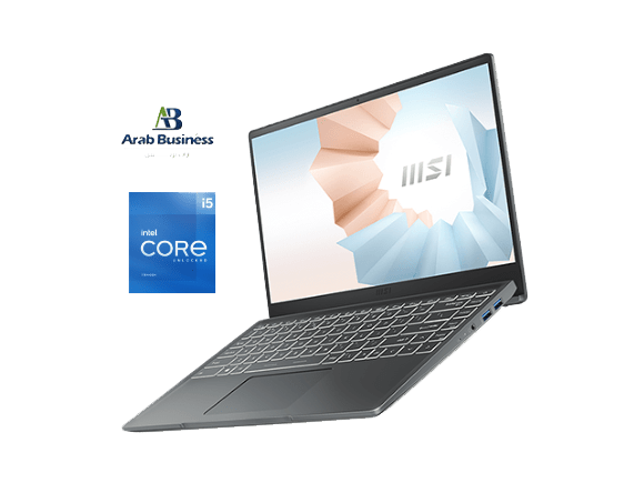 MSI Modern 14 B11M Laptop, Intel Ci5-1155G7, 8GB RAM, 512GB SSD, 14-inch FHD, Intel Iris Xe Graphics, FREE DOS, Carbon Grey