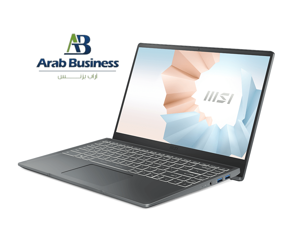 MSI Modern 14 B5M Laptop, AMD Ryzen 5 5500U, 8GB RAM, 256GB NVMe SSD, 14-inch FHD, AMD Radeon Graphics, FREE DOS, Carbon Grey