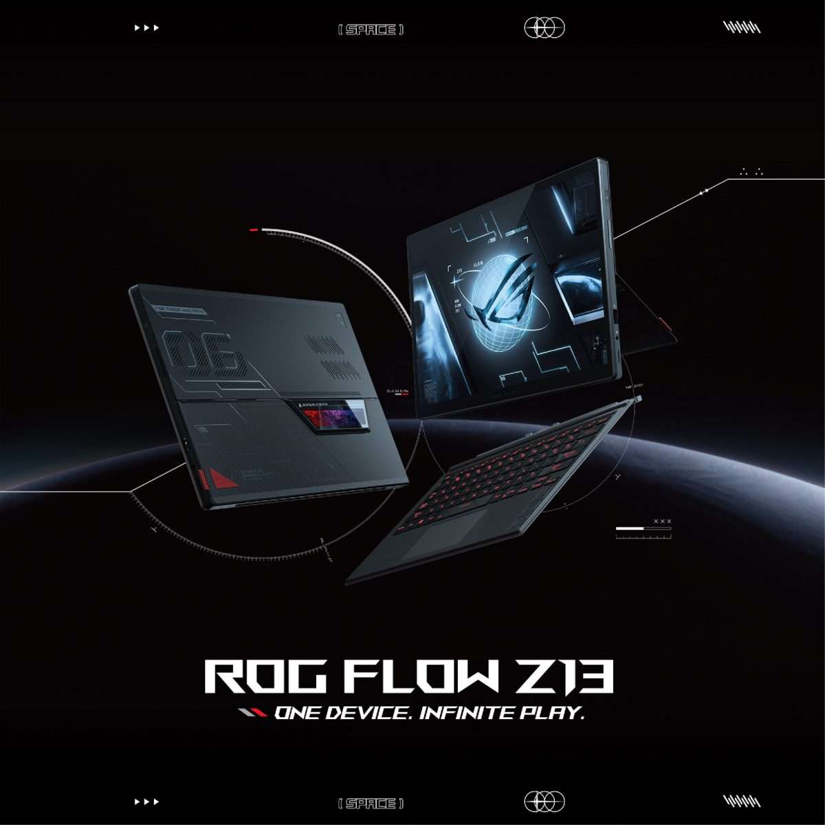 Asus ROG Flow Z13 GZ301ZE-LD165W Intel Core I9-12900H 1TB SSD 16GB Ram Nvidia GeForce RTX 3050Ti 4GB 13.4'' Inch FHD+ Win.11