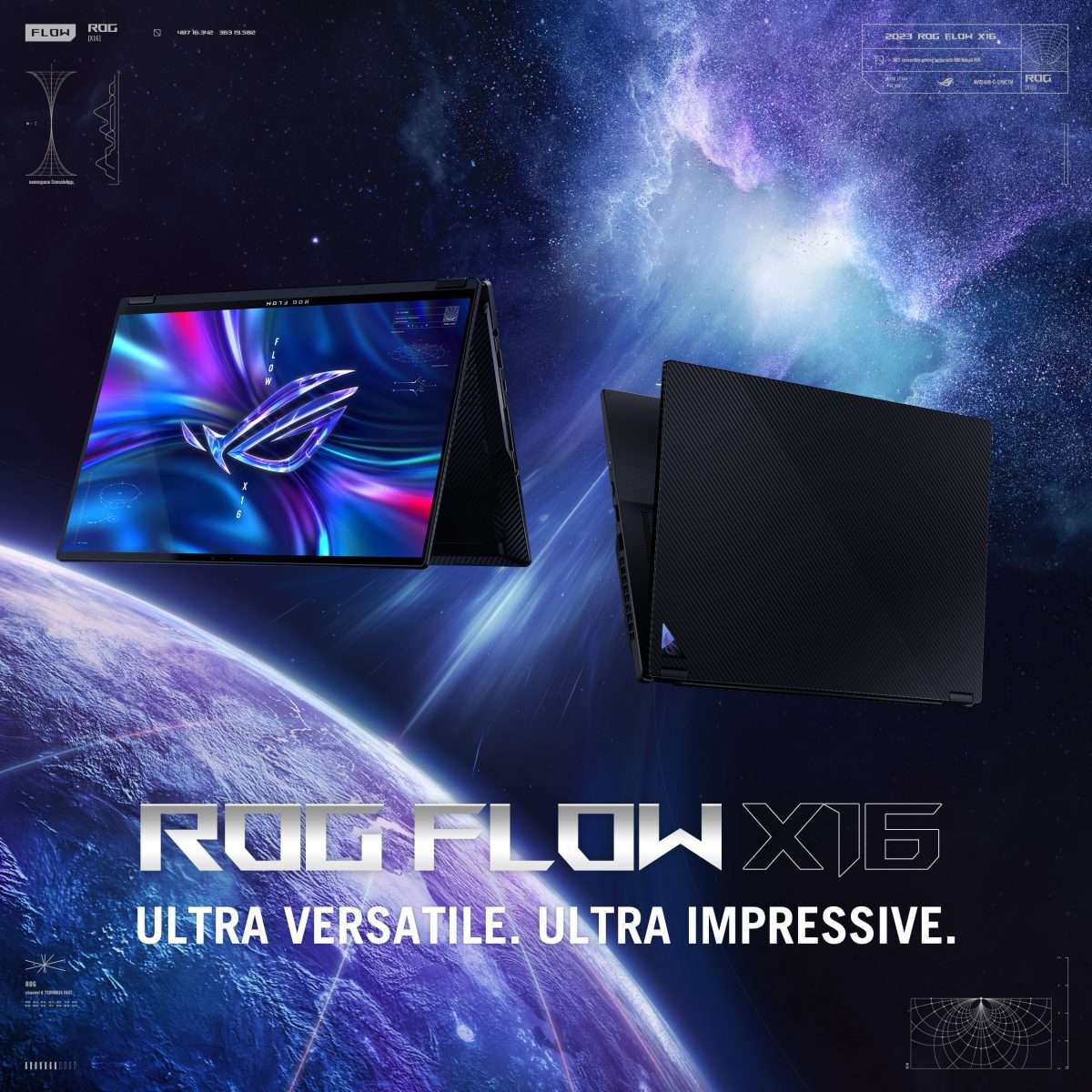Asus ROG Flow X16 (GV601RM-GRY57W) AMD Ryzen 7 6800HS, 16GB DDR5, 512GB M.2 SSD,Rtx 3060,&nbsp; Windows 11 Home, Eclipse Gray