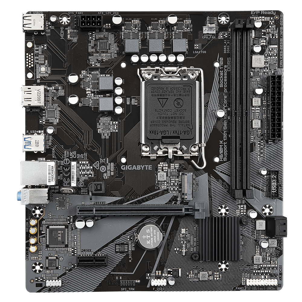 H610M K (rev. 1.0) Intel® H610 Chipset