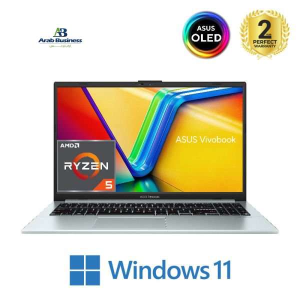 ASUS Vivobook Go 15 OLED E1504FA-OLED005W - AMD Ryzen 5-7520U - 8GB - 512GB - AMD Radeon™ Graphics - 15.6'' FHD OLED - Win 11 - Green Grey