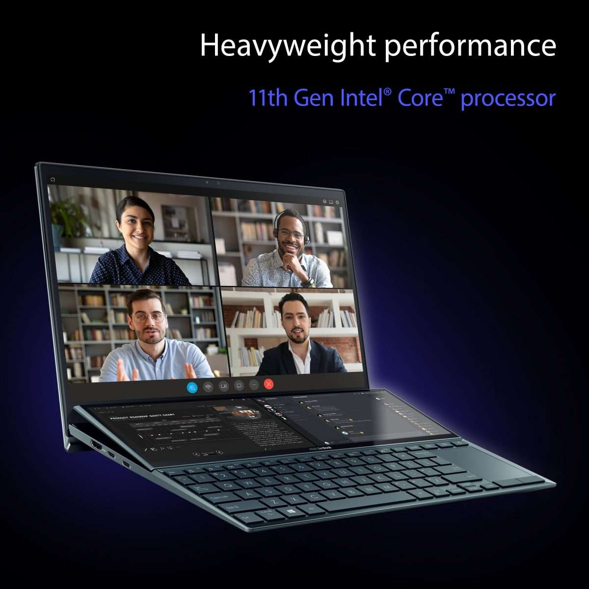 Asus Zenbook Duo 14 UX482EG-HY007W 14 inch FHD Ci7-1165G 16GB RAM 1TB SSD Intel NVIDIA GeForce MX450 2G Win11 Sleeve Stand Stylus 90NB0S51-M002D0