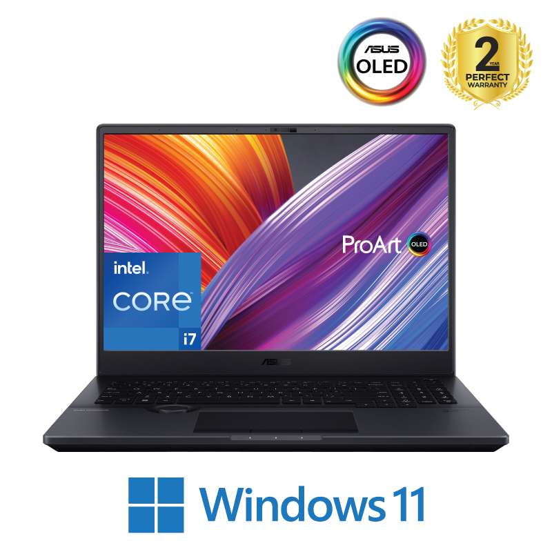 ProArt Studiobook 16 OLED (H5600QM-OLED009W),Ryzen™ 9 5900HX,32GB DDR4 3200MHz,1TB + 1TB M.2 NVMe™ PCIe® 3.0 SSD G4X4,NVIDIA® RTX™ 3060-6GB DDR6, TGP up to 100W,Windows 11 Home,Star Black