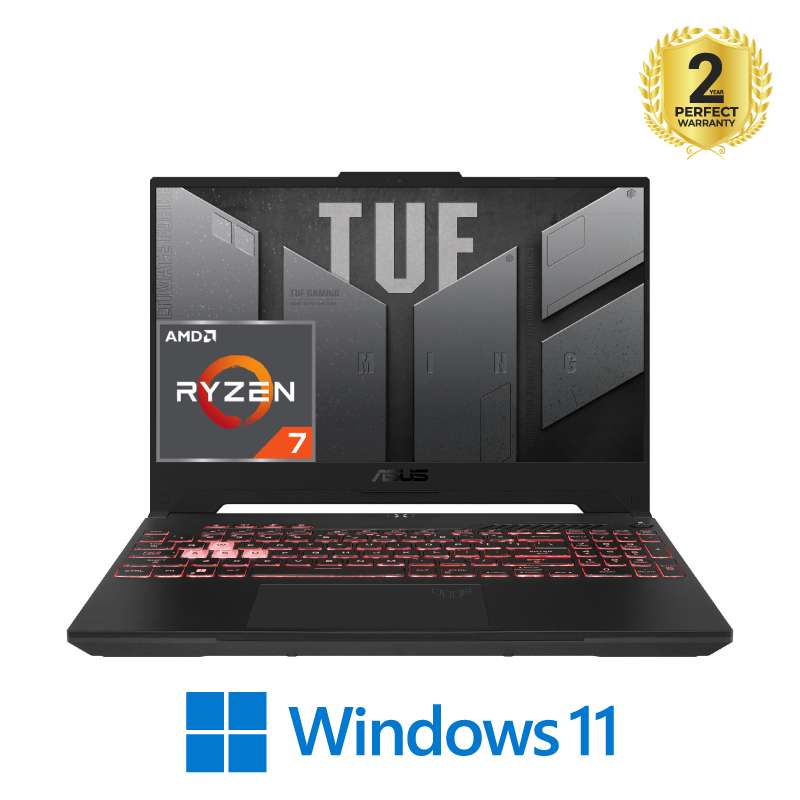 LAPTOP ASUS TUF Gaming A15 FA507RM-HF021W&nbsp; Ryzen 7 6800H Mobile Processor RTX 3060 6GB GDDR6 15.6-inch FHD 300Hz DDR5 16GB 1TB PCIe 3.0 NVMe M.2 SSD Win 11 Home 2 Years Warranty