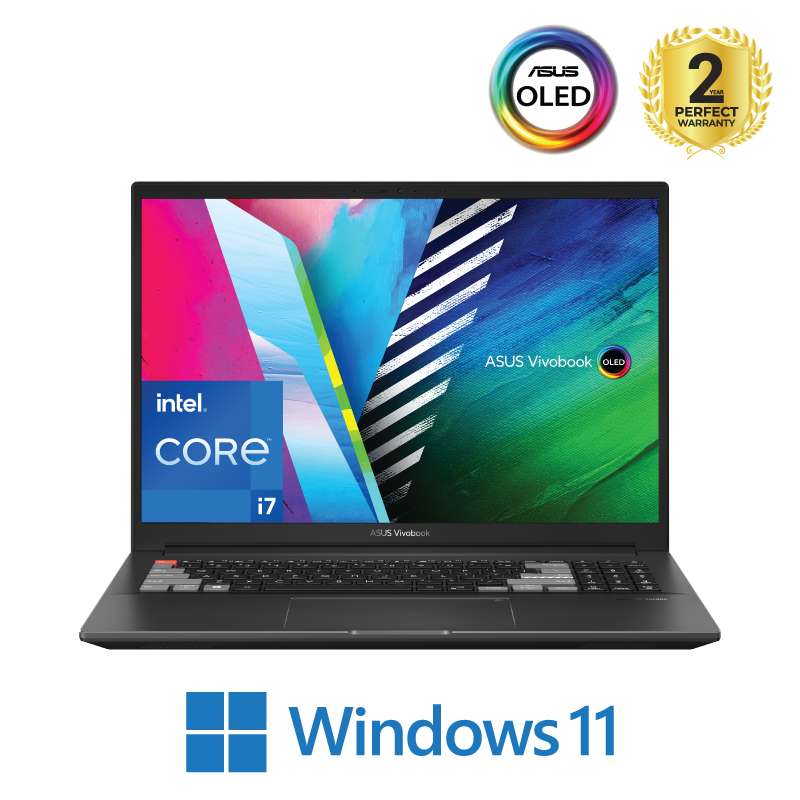Asus VivoBook Pro X16 Laptop (N7600PC-OLED007W), Processor Intel® Core™ i7-11370H, 11th Gen, 16GB RAM, 1TB SSD, NVIDIA® GeForce RTX™ 3050-4GB GDDR6, 16" 4K OLED, Windows 11, Comet Grey