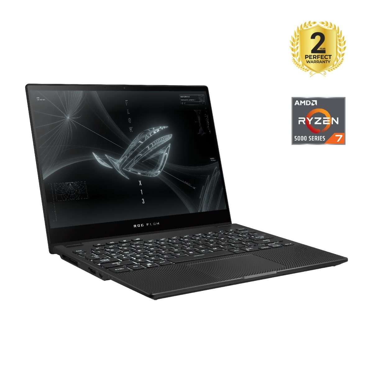 Asus ROG Flow X13 GV301RC-LJ062W Gaming Laptop 13.4 inch WUXGA 120Hz AMD Ryzen7-6800HS 16G RAM 512GB SSD RTX 3050 4GB Win11 Black 90NR0A41-M003J0
