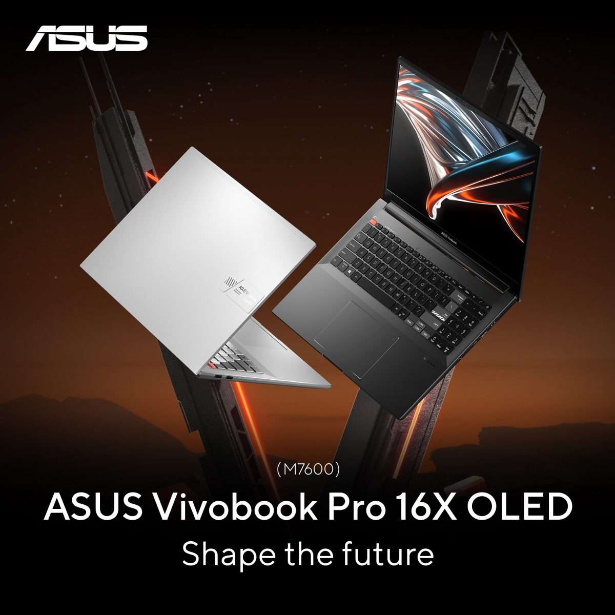 Asus VivoBook Pro X16 Laptop (N7600PC-OLED007W), Processor Intel® Core™ i7-11370H, 11th Gen, 16GB RAM, 1TB SSD, NVIDIA® GeForce RTX™ 3050-4GB GDDR6, 16" 4K OLED, Windows 11, Comet Grey