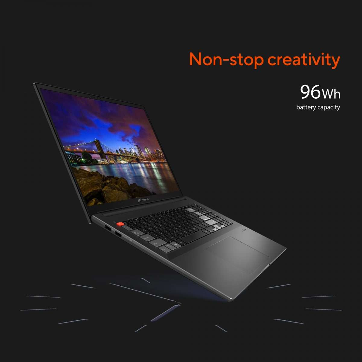 Asus VivoBook Pro X16 Laptop (N7600PC-OLED007W), Processor Intel® Core™ i7-11370H, 11th Gen, 16GB RAM, 1TB SSD, NVIDIA® GeForce RTX™ 3050-4GB GDDR6, 16" 4K OLED, Windows 11, Comet Grey