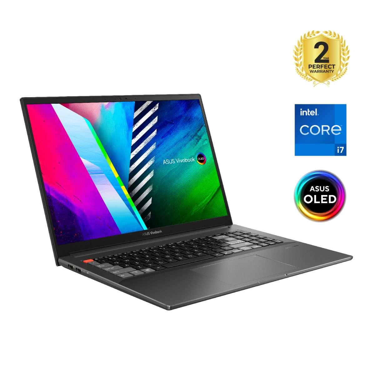 Asus VivoBook Pro X16 Laptop (N7600PC-OLED007W), Processor Intel® Core™ i7-11370H, 11th Gen, 16GB RAM, 1TB SSD, NVIDIA® GeForce RTX™ 3050-4GB GDDR6, 16" 4K OLED, Windows 11, Comet Grey