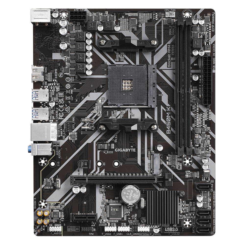 GIGABYTE B450M K Rev 1.0