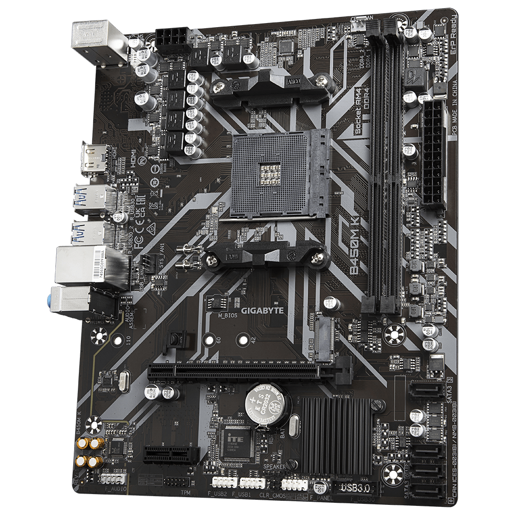 GIGABYTE B450M K Rev 1.0