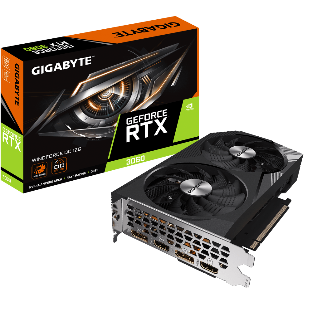 GIGABYTE GeForce RTX™ 3060 WINDFORCE OC 12G (rev. 1.0)