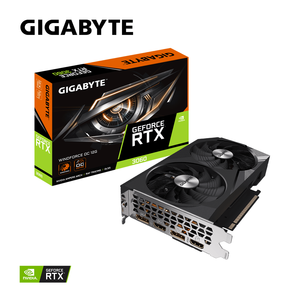 GIGABYTE GeForce RTX™ 3060 WINDFORCE OC 12G (rev. 1.0)