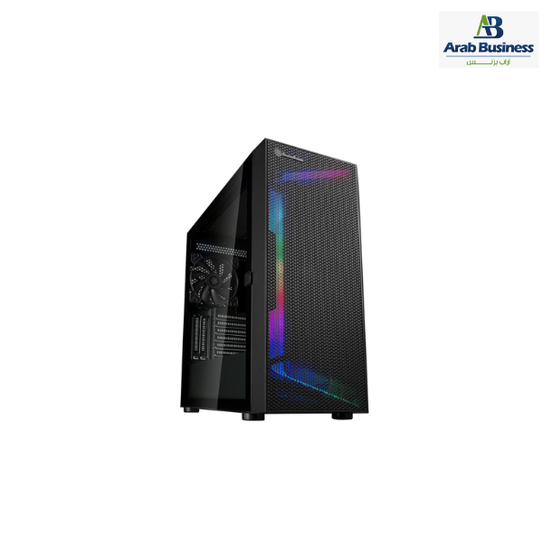Silver Stone SETA H1 Mid-tower case with perforated mesh front panel steel chassis and ARGB lighting 4FAN