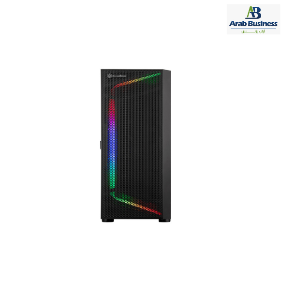 Silver Stone SETA H1 Mid-tower case with perforated mesh front panel steel chassis and ARGB lighting 4FAN