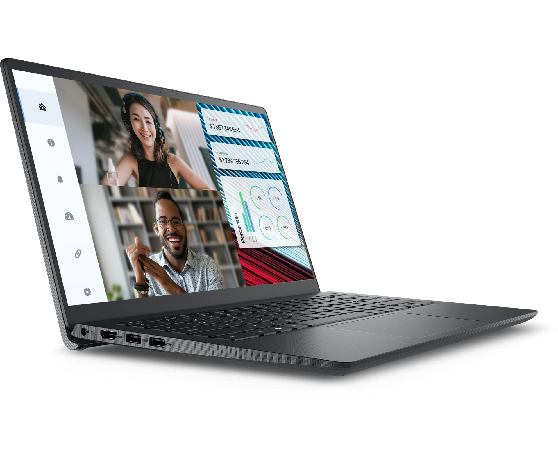 DELL Vostro 3520 Laptop Intel Ci5-1235U 8GB RAM 512GB SSD Nvidia GeForce MX550 2G DDR6 15.6-inch FHD Ubuntu Black