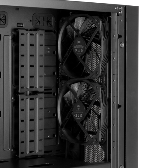Silver Stone SETA H1 Mid-tower case with perforated mesh front panel steel chassis and ARGB lighting 4FAN