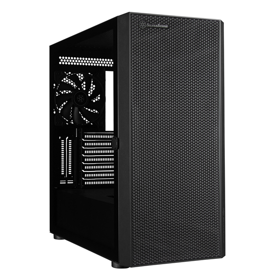 Silver Stone SETA H1 Mid-tower case with perforated mesh front panel steel chassis and ARGB lighting 4FAN